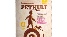 PETKULT Grain Free Junior, Pui, conservă hrană umedă fără cereale câini junior, 800g