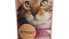 PETKULT Sterilised, Miel, plic hrană umedă fără cereale pisici, 100g