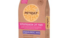 PETKULT Superpremium Sterilized 37/12, Rață și Pui, hrană uscată pisici, 7kg