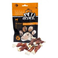 PET'S DESSERT Bone & Chicken, XS-XL, Pui, punguță recompense fără cereale câini, 500g - 1