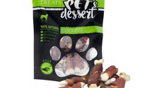 PET'S DESSERT Bone & Duck, XS-XL, Rață, punguță recompense fără cereale câini, 80g