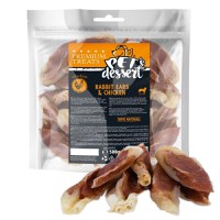 PET'S DESSERT Rabbit Ears & Chicken, XS-XL, Iepure și Pui, punguță recompense fără cereale câini, 500g - 1