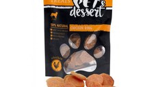 PET'S DESSERT Rings, XS-XL, Pui, punguță recompense fără cereale câini, 80g