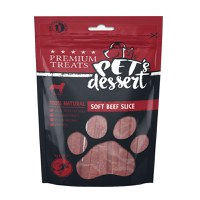 PET'S DESSERT Soft Slice, XS-XL, Vită, punguță recompense fără cereale câini, 80g - 1