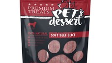 PET'S DESSERT Soft Slice, XS-XL, Vită, punguță recompense fără cereale câini, 80g