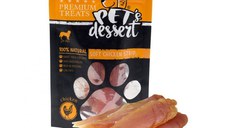 PET'S DESSERT Soft Strip, XS-XL, Pui, punguță recompense fără cereale câini, 500g