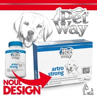 PETWAY Artro Strong, XS-XL, supliment sistem articular câini, cutie, 100 comprimate - 1