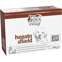 PETWAY Hepato Shield, XS-XL, supliment sistem hepatic câini, cutie, 100 comprimate - 3