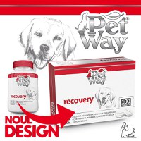 PETWAY Recovery, XS-XL, supliment convalescență câini, cutie, 100 comprimate - 1