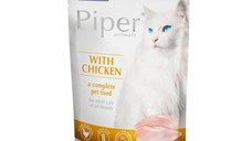 PIPER Animals, Pui, plic hrană umedă fără cereale pisici, (în aspic), 100g