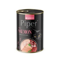 PIPER Animals, Somon, conservă hrană umedă fără cereale pisici, (în aspic), 400g - 1