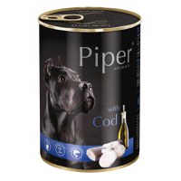 PIPER Animals, XS-XL, Cod, conservă hrană umedă fără cereale câini, (în aspic), 400g - 1