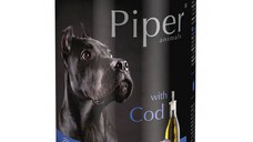 PIPER Animals, XS-XL, Cod, conservă hrană umedă fără cereale câini, (în aspic), 400g