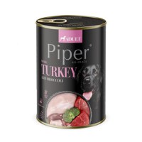 PIPER Animals, XS-XL, Curcan și Broccoli, conservă hrană umedă fără cereale câini, (în aspic), 400g - 1