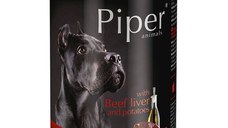 PIPER Animals, XS-XL, Ficat de Vită și Cartofi, conservă hrană umedă fără cereale câini, (în aspic), 400g