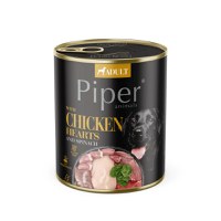 PIPER Animals, XS-XL, Inimi de Pui și spanac, conservă hrană umedă câini, (în aspic), 800g PIPER Animals, XS-XL, Inimi de Pui si Spanac, conservă hrană umedă câini, (în aspic), 400g - 1