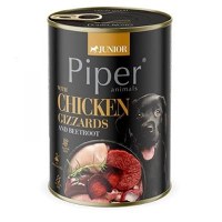 PIPER Junior, XS-XL, Pui, conservă hrană umedă câini junior, (în aspic), 400g - 1