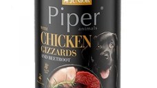 PIPER Junior, XS-XL, Pui, conservă hrană umedă câini junior, (în aspic), 400g