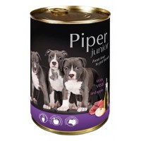 PIPER Junior, XS-XL, Vițel și Măr, conservă hrană umedă fără cereale câini junior, (în aspic), 400g - 1