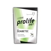 PROLIFE Diet Diabetic, Pui și Vită, dietă veterinară, plic hrană umedă pisici, diabet, (în aspic), bax, 85g x 12buc - 1