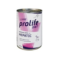 PROLIFE Diet Hepatic, M-XL, Pui și Porc, dietă veterinară, conservă hrană umedă fără cereale câini, sistem hepatic, (în aspic), 400g - 1