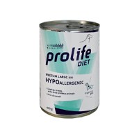 PROLIFE Diet Hypoallergenic, M-XL, Mistreț, dietă veterinară, conservă hrană umedă fără cereale câini, alergii, (în aspic), 400g - 1