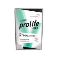 PROLIFE Diet Hypoallergenic, Mistreț, dietă veterinară, plic hrană umedă fără cereale pisici, alergii, (în aspic), bax, 85g x 12buc - 1