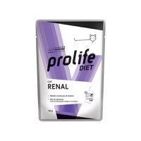 PROLIFE Diet Renal, Pui și Vită, dietă veterinară, plic hrană umedă pisici, sistem renal, (în aspic), bax, 85g x 12buc - 1