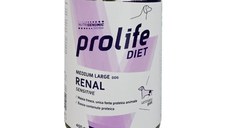 PROLIFE Diet Renal Sensitive, M-XL, Porc, dietă veterinară, conservă hrană umedă câini, sistem renal, (în aspic), 400g