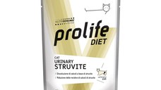 PROLIFE Diet Urinary Struvite, Pui și Vită, dietă veterinară, plic hrană umedă pisici, sistem urinar, (în aspic), bax, 85g x 12buc