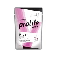 PROLIFE Renal Exigent, Pui, Vită și Porc, dietă veterinară, plic hrană umedă pisici, sistem renal, apetit capricios, (în aspic), bax, 85g x 12buc - 1