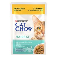 PURINA Cat Chow Hairball Control, Pui și Fasole Verde, hrană umedă pisici, limitarea ghemurilor de blană, (în sos) PURINA Cat Chow Hairball Control, Pui și Fasole Verde, plic hrană umedă pisici, limitarea ghemurilor de blană, (în sos), 85g - 1