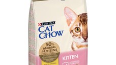 PURINA Cat Chow Kitten, Pui, hrană uscată pentru pisici junior, 1.5kg