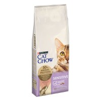 PURINA Cat Chow Sensitive, Somon, hrană uscată pentru pisici, sensibilități digestive, 15kg - 1