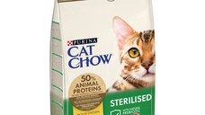 PURINA Cat Chow Sterilised, Pui, hrană uscată pentru pisici sterilizate, 1.5kg