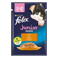 PURINA Felix Fantastic Junior, Pui, hrană umedă pisici junior, (în aspic) PURINA Felix Fantastic Junior, Pui, plic hrană umedă pisici junior, (în aspic), 85g - 1