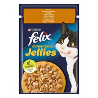 PURINA Felix Sensations, Pui cu Morcov, hrană umedă pisici, (în aspic) PURINA Felix Sensations, Pui cu Morcov, plic hrană umedă pisici, (în aspic), 85g - 1