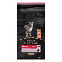 PURINA Pro Plan Sensitive Skin Puppy M, Somon, hrană uscată câini junior, piele și blană, 12kg - 3