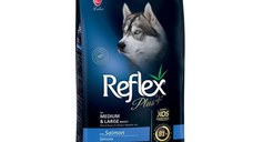 REFLEX Plus Medium & Large, M-L, Somon, hrană uscată câini, 15kg