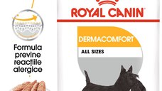 ROYAL CANIN Dermacomfort Adult, hrană umedă câini, prevenirea iritațiilor pielii, (pate), 85g