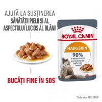 ROYAL CANIN Hair & Skin Care Adult, hrană umedă pisici, piele & blană, (în sos), 85g - 1