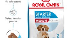 ROYAL CANIN Medium Starter Mother & Babydog, mama și puiul, hrană uscată câini, 15kg