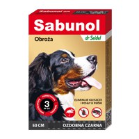 SABUNOL GPI, deparazitare externă câini, zgardă, M(10 - 25kg), 50 cm, negru, 1buc - 1