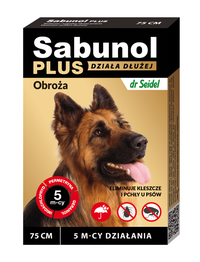 SABUNOL PLUS, deparazitare externă câini, zgardă, L-XL(25 - 50kg), 75 cm, maro, 1buc - 1