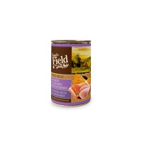 SAM'S FIELD True Meat, XS-XL, Somon și Pui, conservă hrană umedă fără cereale câini, (în aspic), 400g - 1