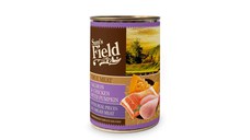 SAM'S FIELD True Meat, XS-XL, Somon și Pui, conservă hrană umedă fără cereale câini, (în aspic), 400g