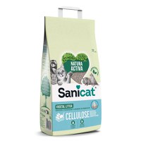 SANICAT Natura Activa, Cellulose, neparfumat, așternut igienic pisici, peleți, celuloza, neaglomerant, ecologic, biodegradabil, 10l - 1