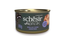 SCHESIR After Dark, Pui și Rață, conservă hrană umedă fără cereale pisici, (în supă), 80g