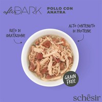 SCHESIR After Dark, Pui și Rață, conservă hrană umedă fără cereale pisici, (în supă), 80g - 6