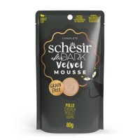 SCHESIR After Dark Velvet Mousse, Pui, plic hrană umedă fără cereale pisici, (mousse), 80g - 1